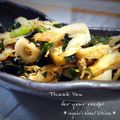 inyako's cooksnap of when they made 竹輪とワカメと油揚げで一品♪.