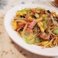 fu♪♪'s cooksnap of when they made チンゲン菜と春雨の卵炒め✤オイマヨ味で.