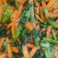 ずぼら母４６歳's cooksnap of when they made 小松菜の胡麻和え♪レンジで簡単♪.