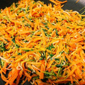 april430's cooksnap of when they made 豆苗と人参のじゃこ炒め♡.
