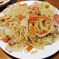 とまりよ's cooksnap of when they made ☆ベーコンとキャベツゆかりパスタ☆.