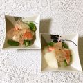 puniＫ's cooksnap of when they made カブとオクラ・かに蒲鉾の酢の物☆土佐風♪.