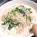 ノクロ's cooksnap of when they made 春限定♪牛乳で菜の花とベーコンのリゾット.