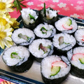 クックI7I5L1☆'s cooksnap of when they made お寿司屋さん伝授 細巻きの巻き方(鰻胡).