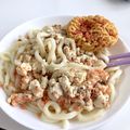 mackiy's cooksnap of when they made 冷凍うどん＋豆腐で簡単節約おひる.
