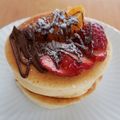ギュギュ☆'s cooksnap of when they made 100均型deふわふわスフレパンケーキ♡.