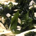 Eire's cooksnap of when they made ワカメと菊芋の酢の物.