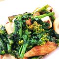 はなぴえ's cooksnap of when they made 菜の花・ちくわの麺つゆバター炒め.