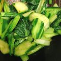 クック62K42J☆'s cooksnap of when they made 小松菜とキュウリの炒め物.