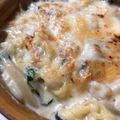 ももん２１４'s cooksnap of when they made フライパンひとつで★かまぼこ消費グラタン.