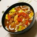 ネコかえる's cooksnap of when they made 残りカレーでカレーうどん.