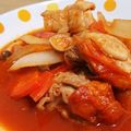 キッチンhide's cooksnap of when they made 鶏肉としめじのトマト煮込み.