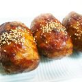 あんまかろん☆'s cooksnap of when they made ＊肉巻きおにぎり〜焼肉のたれ使用〜＊.