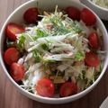 よっちゃんさま。's cooksnap of when they made 簡単☆水菜と大根のサラダ.