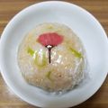 クックUJQEMF☆'s cooksnap of when they made ❁ねぎとポン酢と桜の塩漬けのおむすび❁.