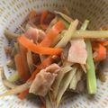 めいちママ＊'s cooksnap of when they made ゴボウとブロッコリーの茎の洋風キンピラ.