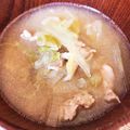♡greentea♡'s cooksnap of when they made 簡単！白菜たっぷり豚汁.