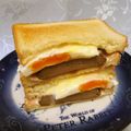 龍青空ママ's cooksnap of when they made てりたまバーガー風？なホットサンド♡.