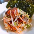 928るびすけ☆☆'s cooksnap of when they made 野菜たっぷり♫かつおたたきのキムチサラダ.