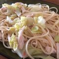 miLmal's cooksnap of when they made キャベツとささみの梅ごまパスタ.