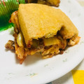 しょうちゃんれしぴ's cooksnap of when they made 焼き栃尾油揚げdeキムチ納豆挟んだよ〜♡.
