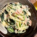 クックM9Z69A☆'s cooksnap of when they made 超簡単♪ベーコンときのこのクリームパスタ.