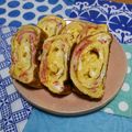 うに子's cooksnap of when they made 簡単美味しいカニカマ玉子焼♡お弁当彩りに.