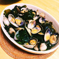 ドラエミ's cooksnap of when they made アサリとワカメの酒蒸し.