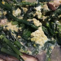 【きょんママ】's cooksnap of when they made 菜の花としいたけの卵とじ☆.