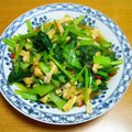 55才のおじさん's cooksnap of when they made 小松菜と油揚げの炒め煮.