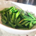 Superlittleboo's cooksnap of when they made 生姜薫るいんげんのめんつゆ炒め.