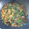 みりんー's cooksnap of when they made ひき肉入りニラ卵.