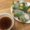 クックM781M1☆'s cooksnap of when they made タレが絶品★生ハムとサーモンの★生春巻き.