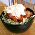 しんおばぁ！'s cooksnap of when they made とりタルのタレ(とり肉丼)ベントマン再現.