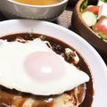 ★kiki★'s cooksnap of when they made ソースが絶品【目玉焼き煮込みハンバーグ】.