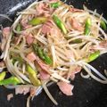 Yuzuksc's cooksnap of when they made ★アスパラもやしベーコンのバター醤油炒め.