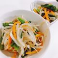 うちゃーな's cooksnap of when they made 小松菜ともやしのナムル　レンジで簡単.