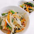 うちゃーな's cooksnap of when they made 小松菜ともやしのナムル　レンジで簡単.