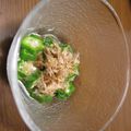 ♪ゆっころりん♪'s cooksnap of when they made 簡単一品☆茹でオクラのゆずこしょう和え.