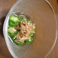 ♪ゆっころりん♪'s cooksnap of when they made 簡単一品☆茹でオクラのゆずこしょう和え.