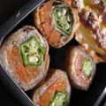 ♪ゆっころりん♪'s cooksnap of when they made オクラと人参とえのきの肉巻き.