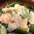 まゆげむし's cooksnap of when they made 春っぽいサラダ（そら豆とエビとレンコン）.