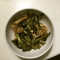 sakutakuhitoshu's cooksnap of when they made レンジで簡単☆春菊とキノコのマリネ☆.