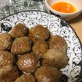 夕飯は６時です's cooksnap of when they made きんぴらごぼうをリメイク☆豚つくね.