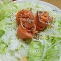 okazakana's cooksnap of when they made スモークサーモンとレタスのサラダ.