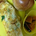 ｽｶｲﾌｨｯｼｭ☆'s cooksnap of when they made 卵とチンゲン菜だけ☆お好み焼き味の卵焼き.