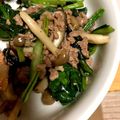 ちびまめママ◎'s cooksnap of when they made 豚肉としめじと小松菜の甘辛煮.