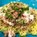 ラムセス３世's cooksnap of when they made ピリ辛肉味噌と胡麻ヨーグルト坦々麺。.