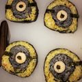 ルーちんマンマ's cooksnap of when they made 簡単！可愛い☆ミニオンのデコ巻き寿司♪.