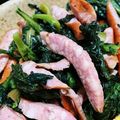☆キラキラキラル☆'s cooksnap of when they made 材料2品！春菊とウインナーの炒めもの.
